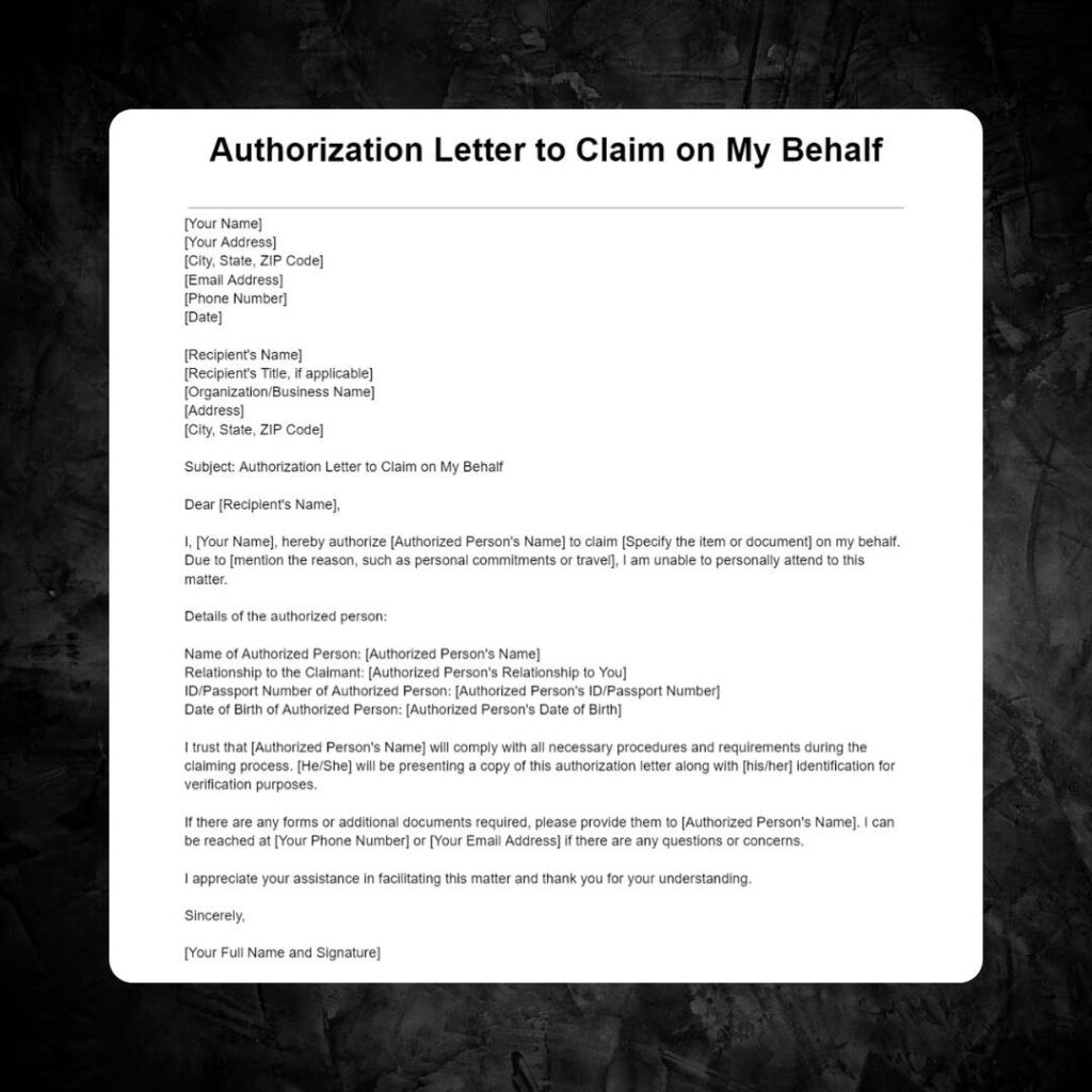 Authorization-Letter-to-Claim-on-My-Behalf