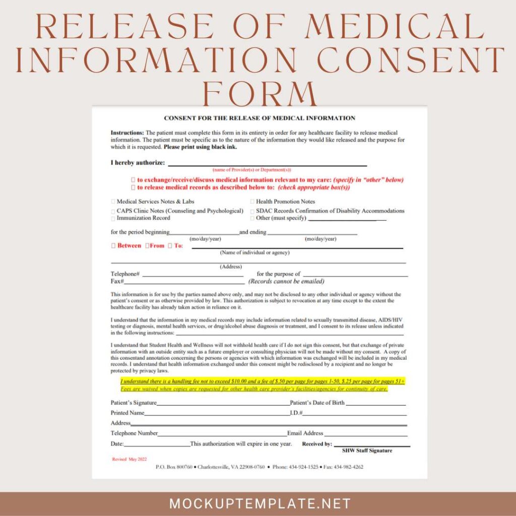 Release-of-Medical-Information-Consent-Form