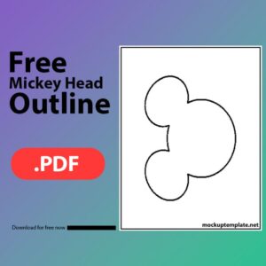 Mickey Head Outline - Mockuptemplate