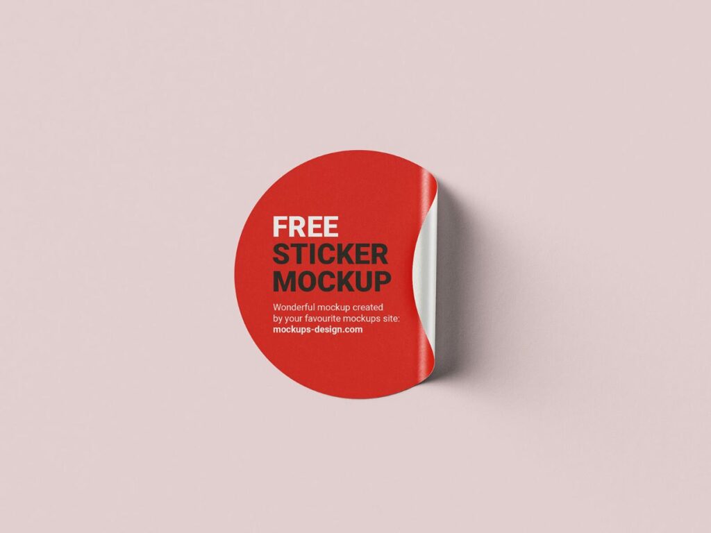Peeling Sticker Mockup - Mockuptemplate
