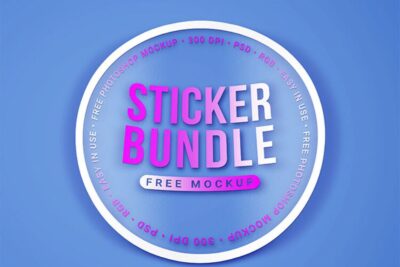 Round-Sticker-Mockup