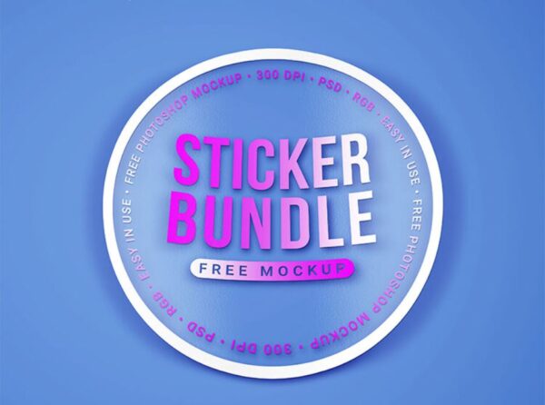 Round-Sticker-Mockup