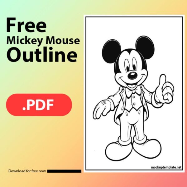 mickey mouse outline 2