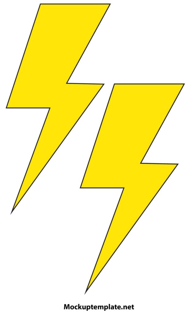 7-inch-yellow-lightning-bolt-template