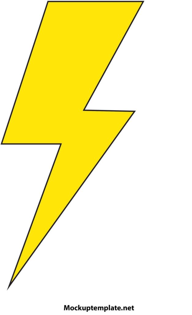 9-5-inch-Yellow-lightning-bolt-template