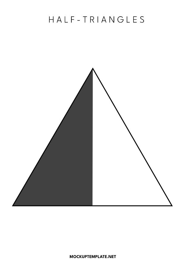 Printable Half Triangles Template - Mockuptemplate