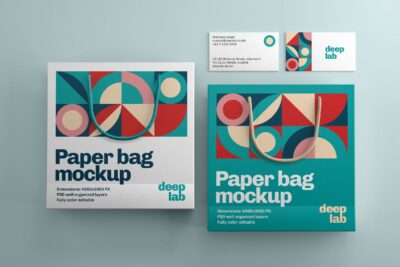 Paper-Bag-&-businesscard-branding-mockup