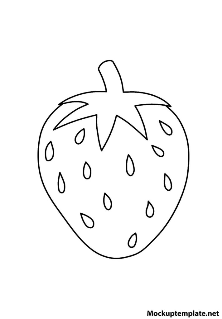 printable-coloring-strawberry-template