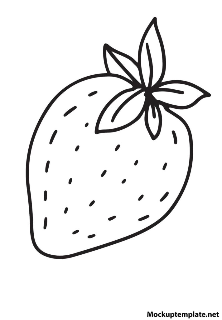 printable-simple-strawberry-outline-template