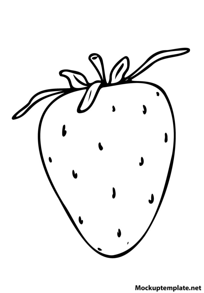 printable-strawberry-coloring-pages-template