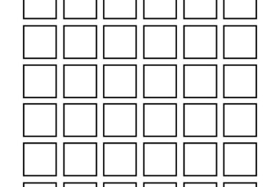 1 Inch Blank Square Template