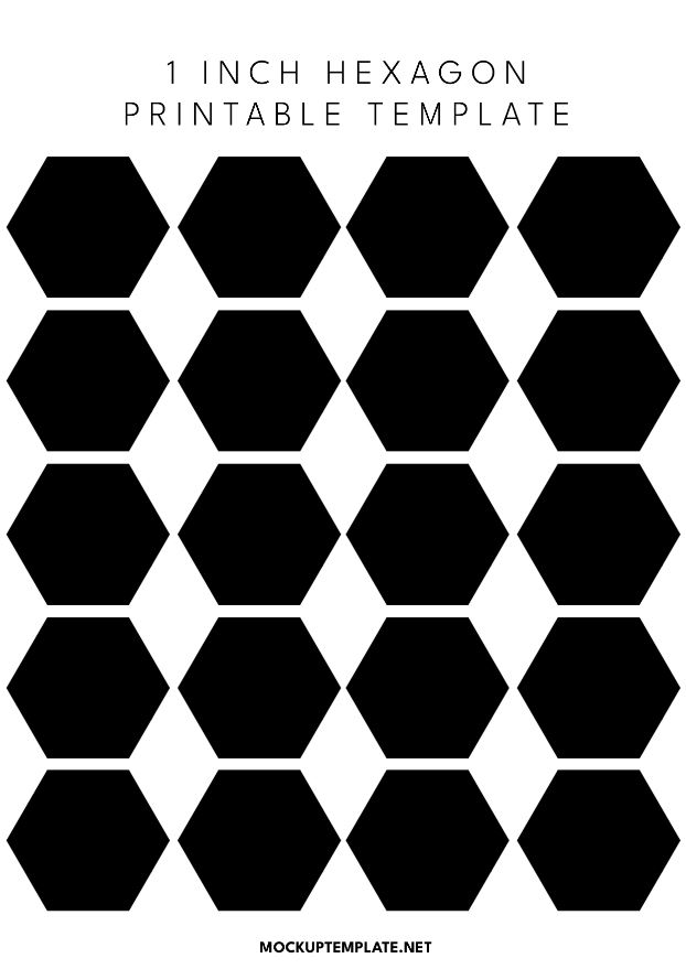 1 Inch Hexagon Printable Template