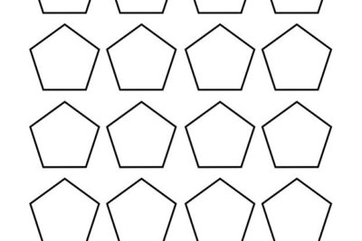 1 inch Pentagon Templates