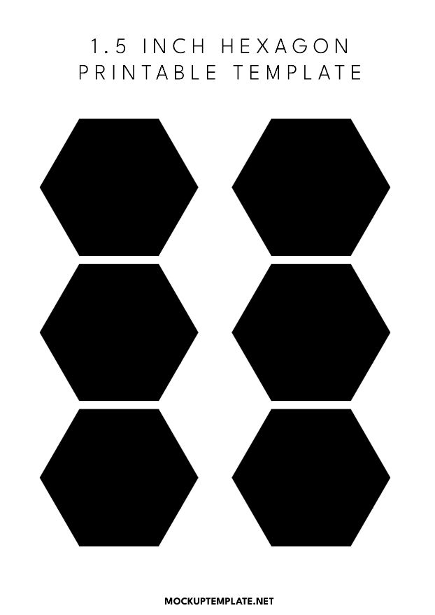 1.5 Inch Hexagon Printable Template