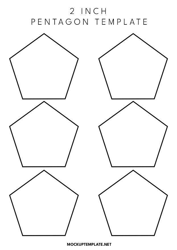 2 inch Pentagon Templates