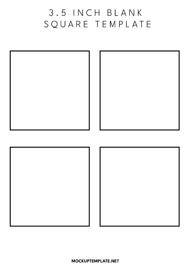 3.5 Inch Blank Square Template Printable