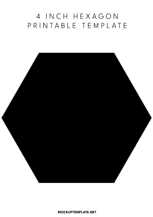 4 Inch Hexagon Printable Template