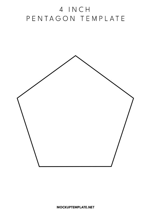 4 Inch Pentagon Template