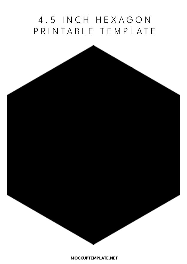 4.5 Inch Hexagon Printable Template