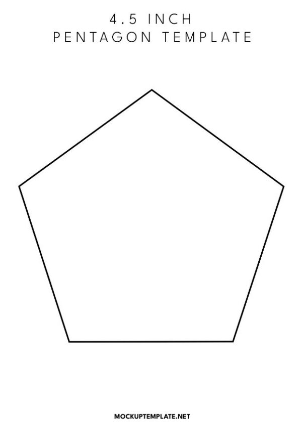 4.5 Inch Pentagon Template