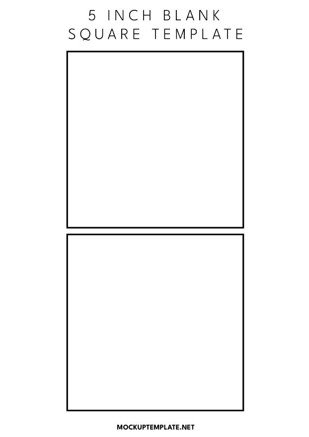 5 Inch Blank Square Template Printable