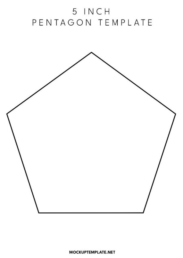 5 Inch Pentagon Template