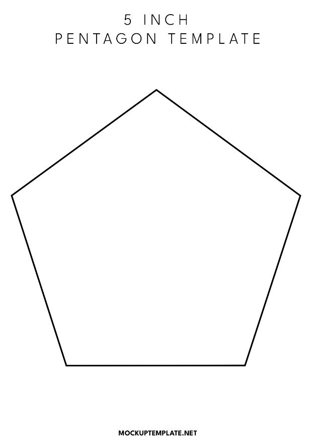 5 Inch Pentagon Template