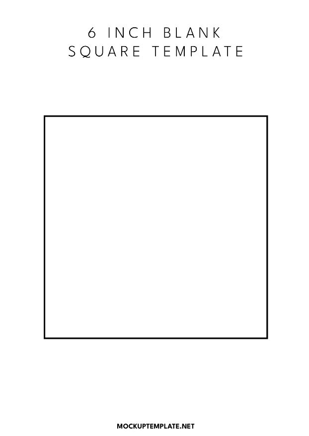 6 Inch Blank Square Template Printable