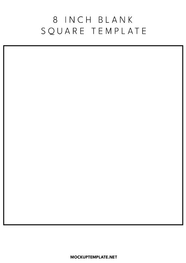 8 Inch Blank Square Template Printable