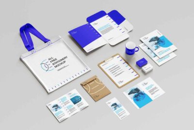 Free Stationery Materials Mockup (PSD)