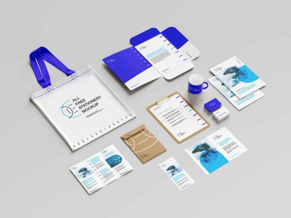 Free Stationery Materials Mockup (PSD)