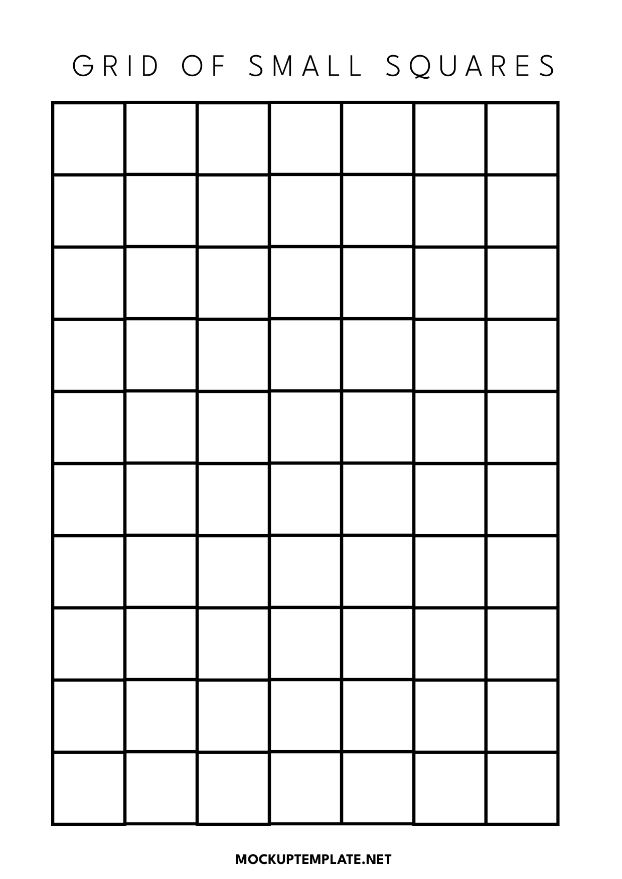 Grid of Small Squares Template