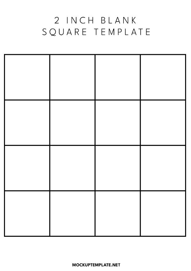 Large Square Grid Template Printable