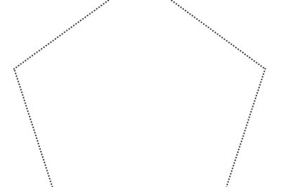 Outlined Pentagon Template