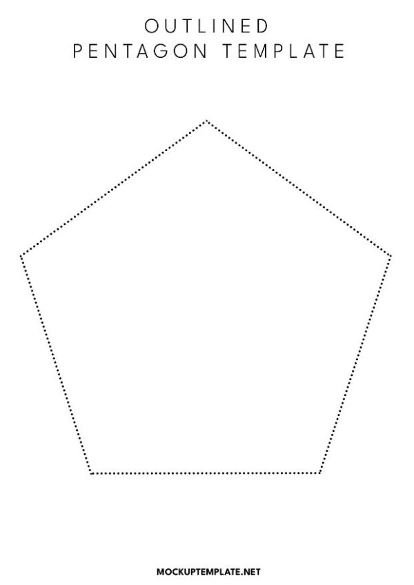 Outlined Pentagon Template