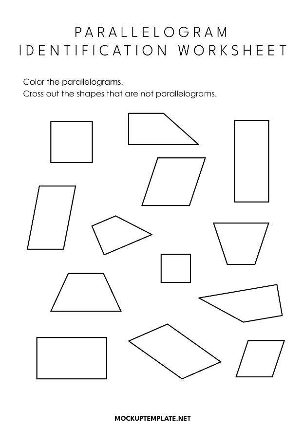 Parallelogram Identification Worksheet