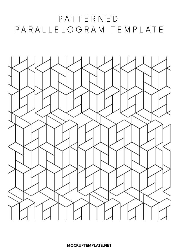 Patterned Parallelogram Template