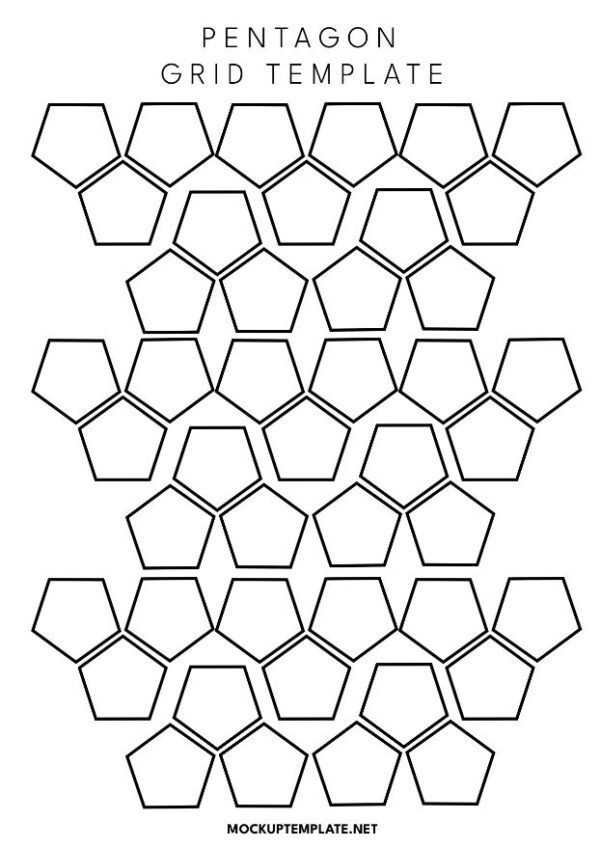 Pentagon Grid Template