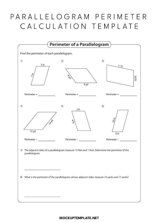 Perimeter Calculation Template