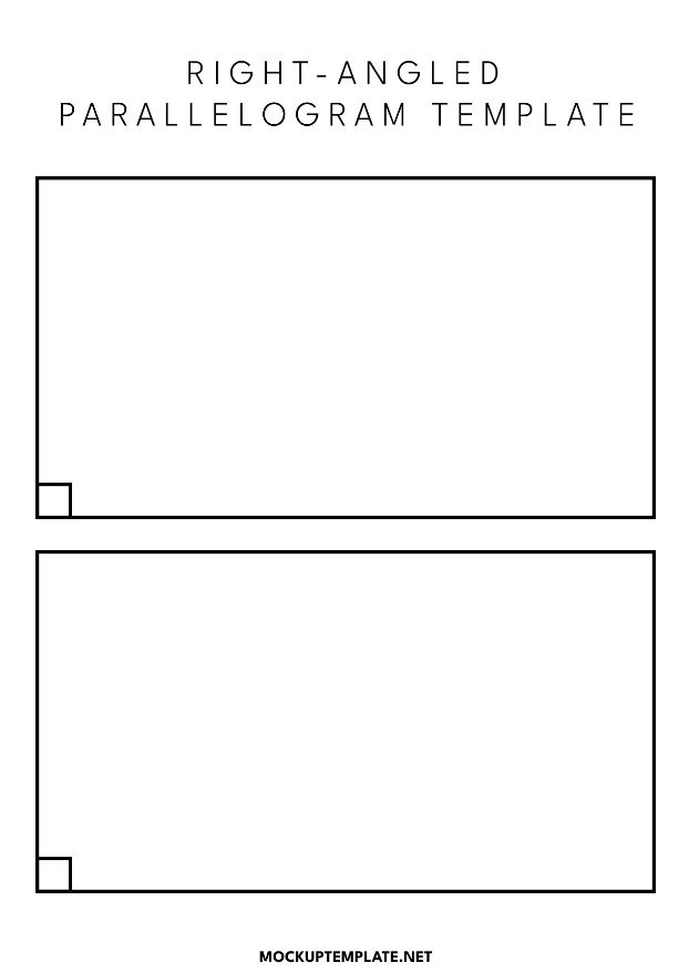 Right-Angled Parallelogram Template