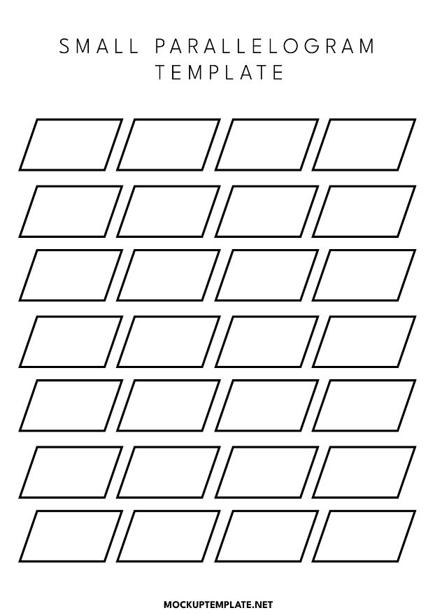 Small Parallelogram Template