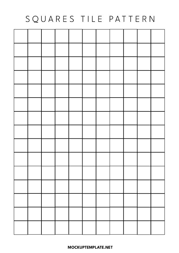 Square tile pattern Template