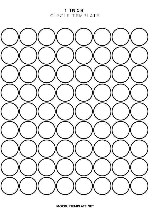 1 inch circle template