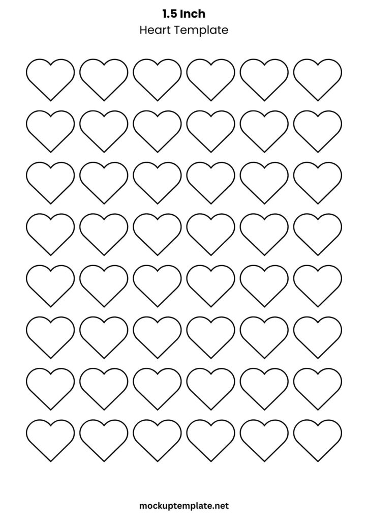 1.5 Inch Printable Heart Template