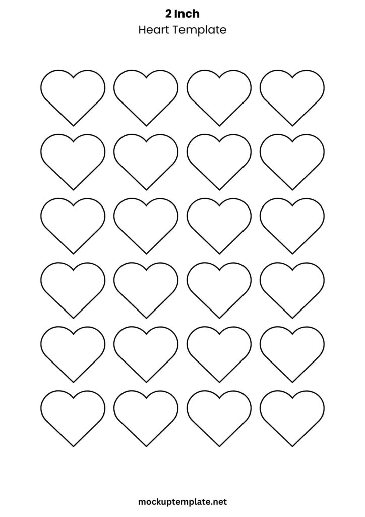 2 Inch Printable Heart Template