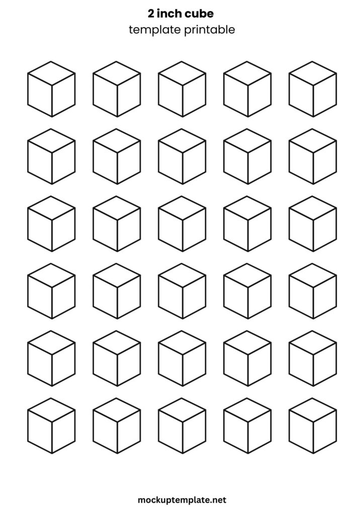 2 inch cube template printable