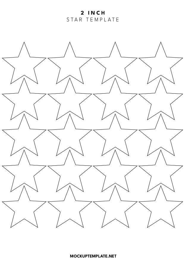 2 inch printable Star Template