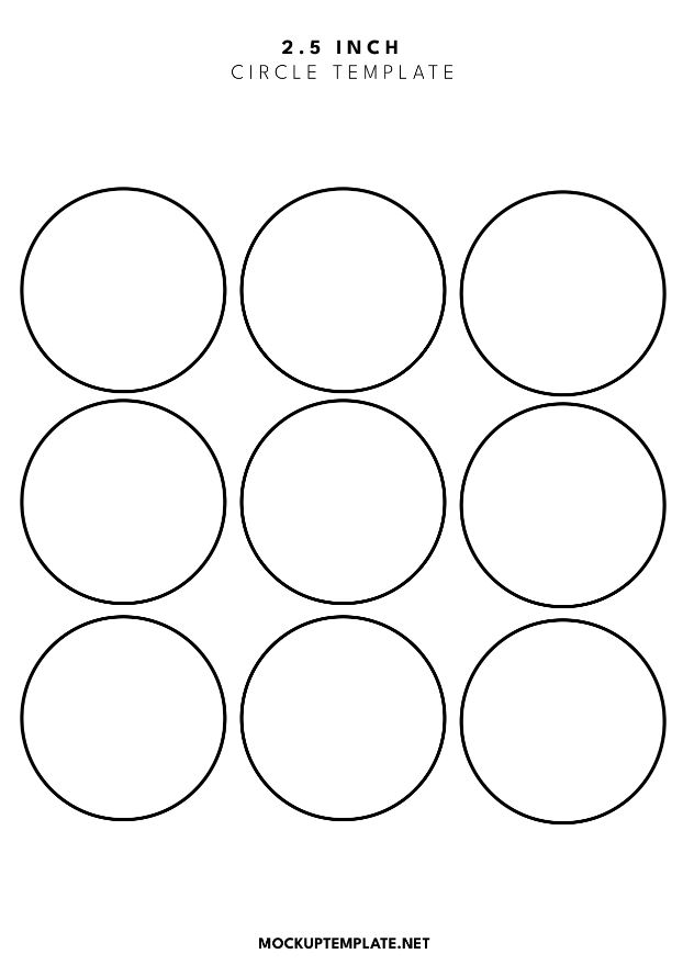 2.5 inch circle template