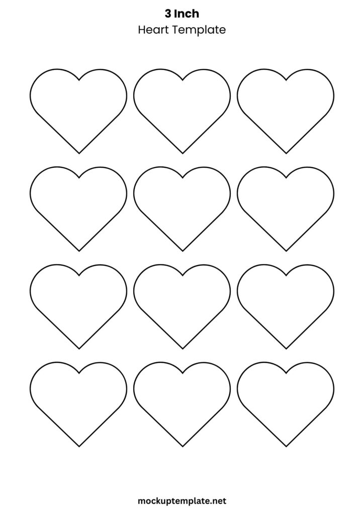 3 Inch Printable Heart Template