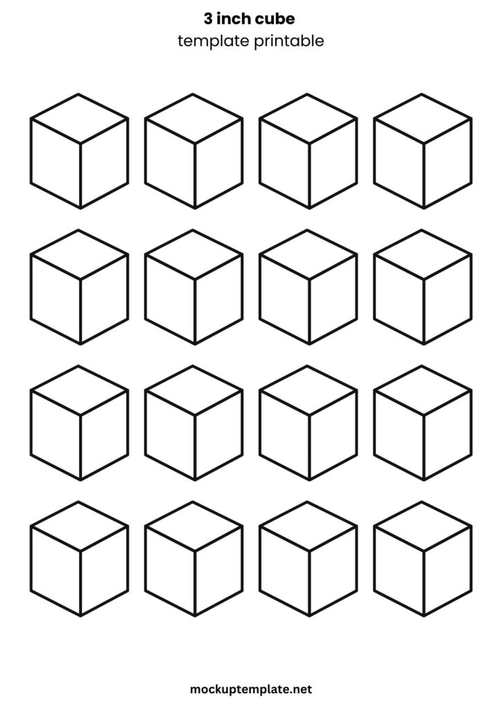 9+ Best Free Printable Cube Templates ( PDF )